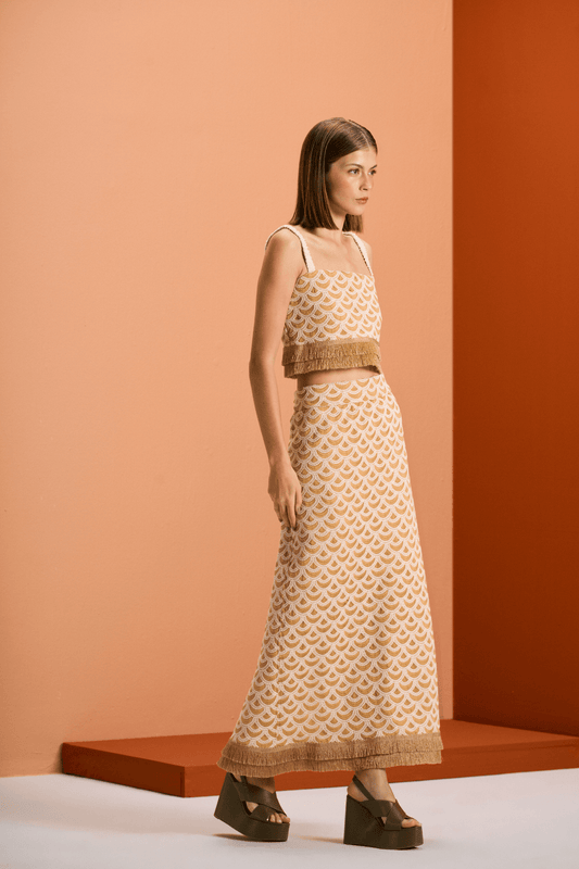 Top com Franja de Seda Etna