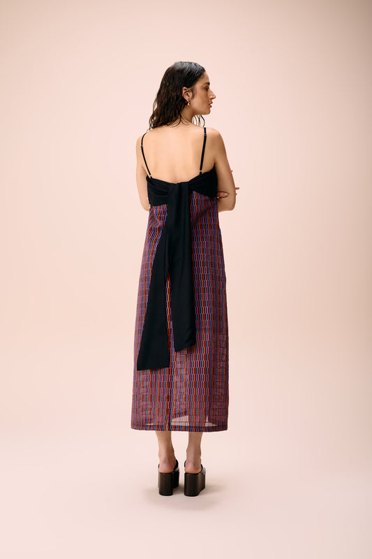 Vestido Longa Casinha Listrada
