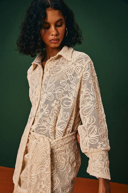 Camisa Manga Longa Bordada Acari