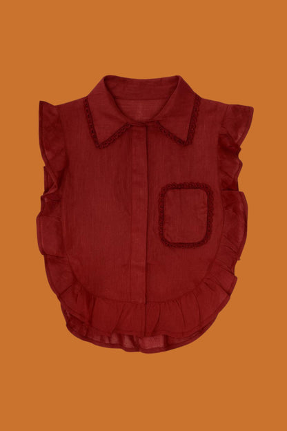 Blusa Babado Linho Condado