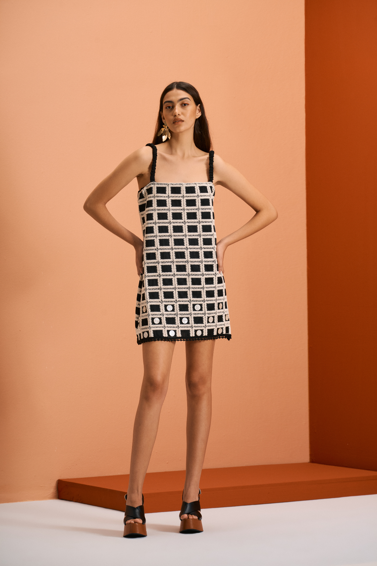 vestido curto alças Palermo