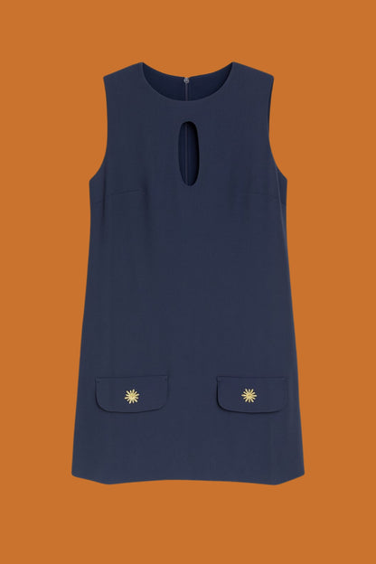 Vestido Curto Crepe Abertura Jatiúca