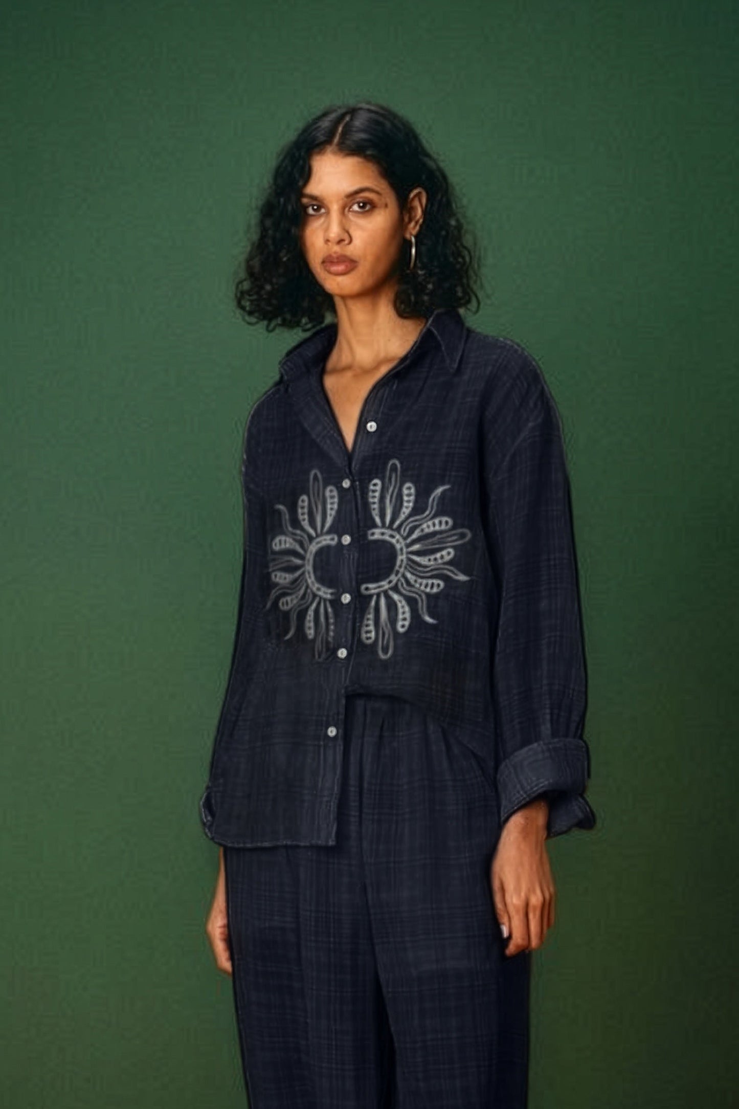 Camisa Manga Longa Bordada Arapiraca