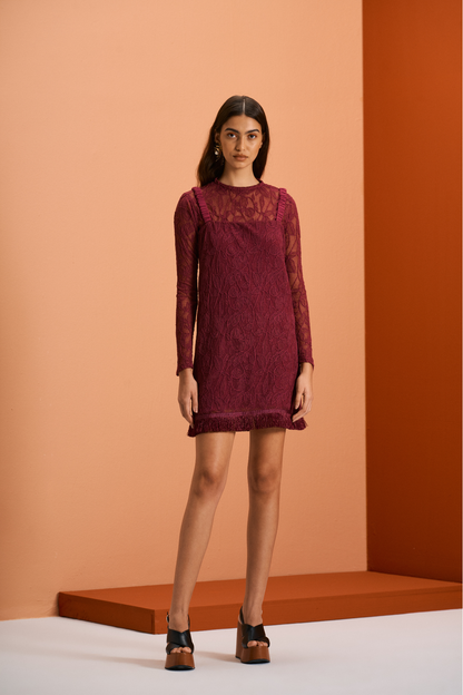 vestido alças com franja Ragusa