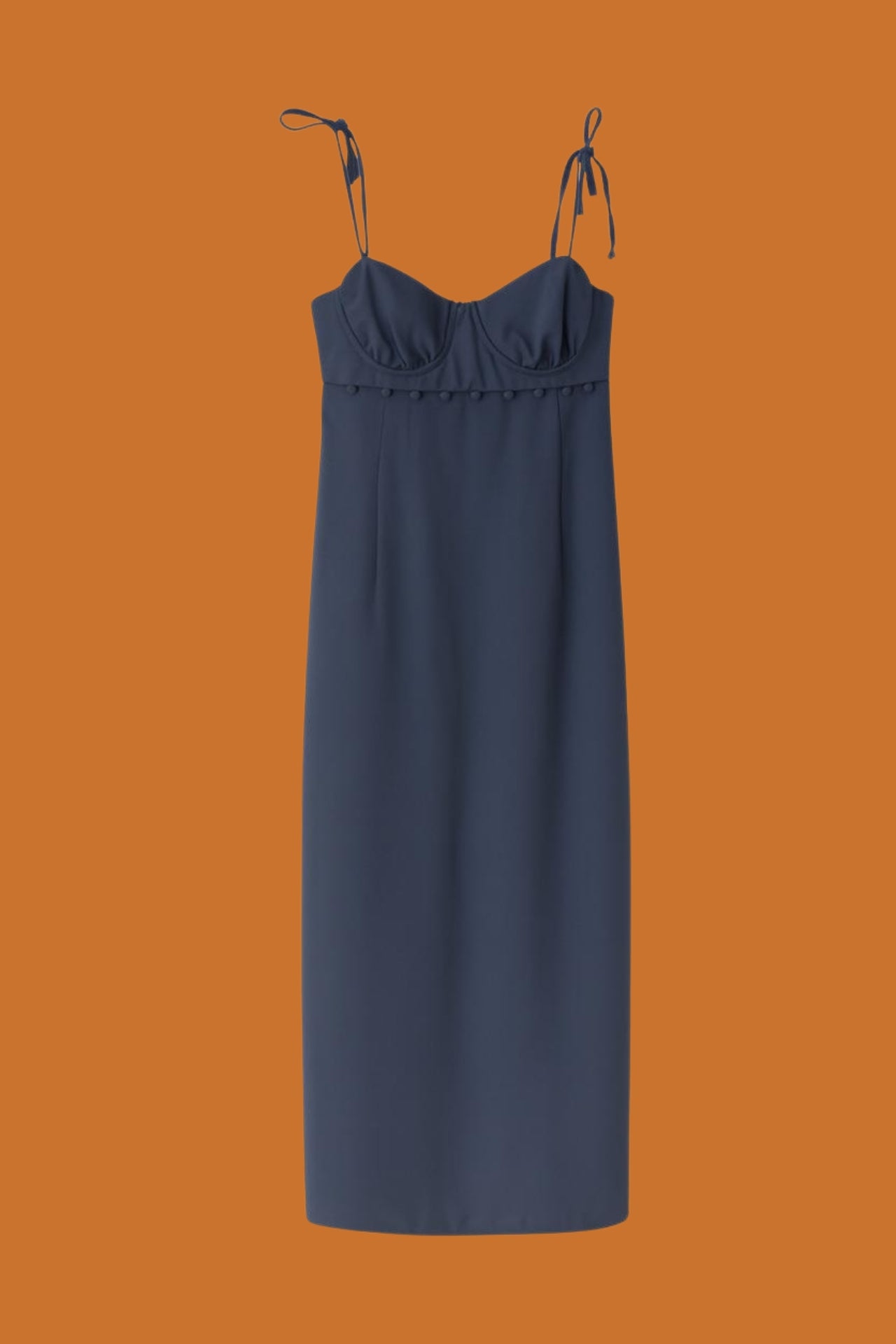 Vestido Longo Botões Recorte Jatiúca