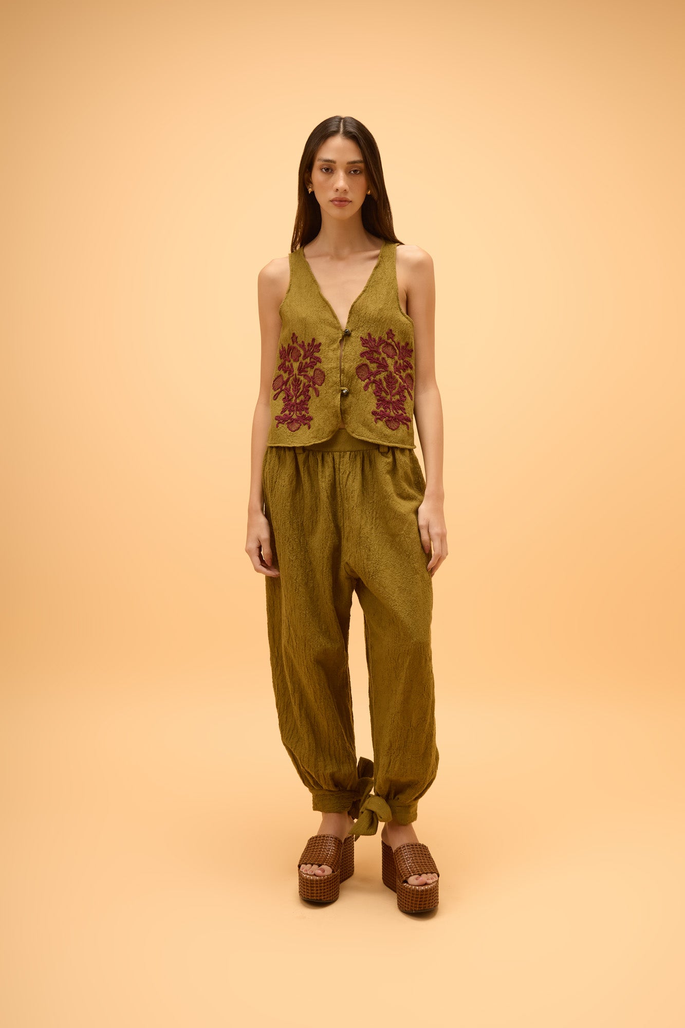 Calça Punho Laço Dunas