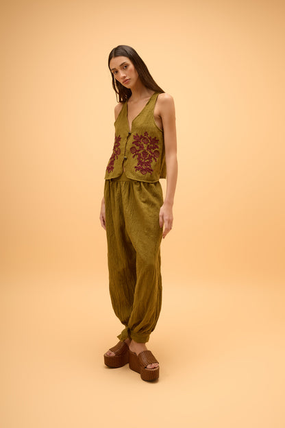 Calça Punho Laço Dunas