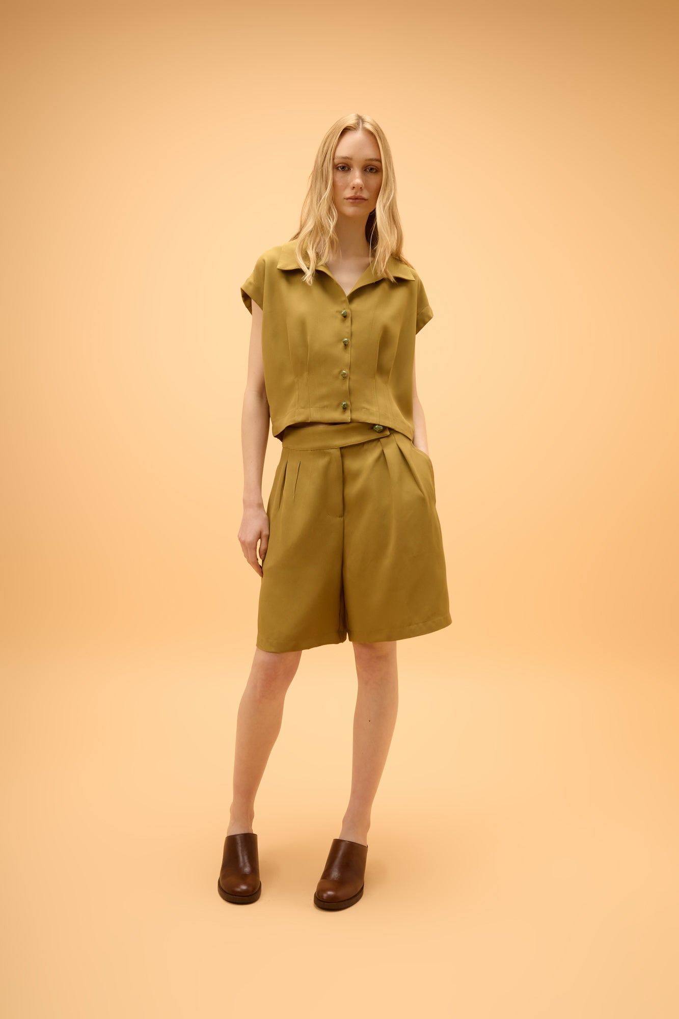 Blusa Pregas Crepe Horizonte