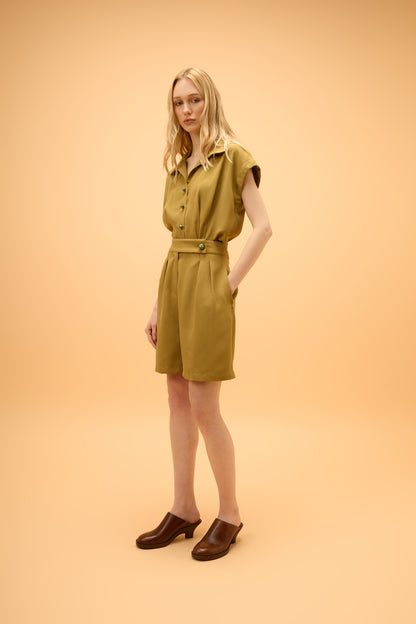 Blusa Pregas Crepe Horizonte