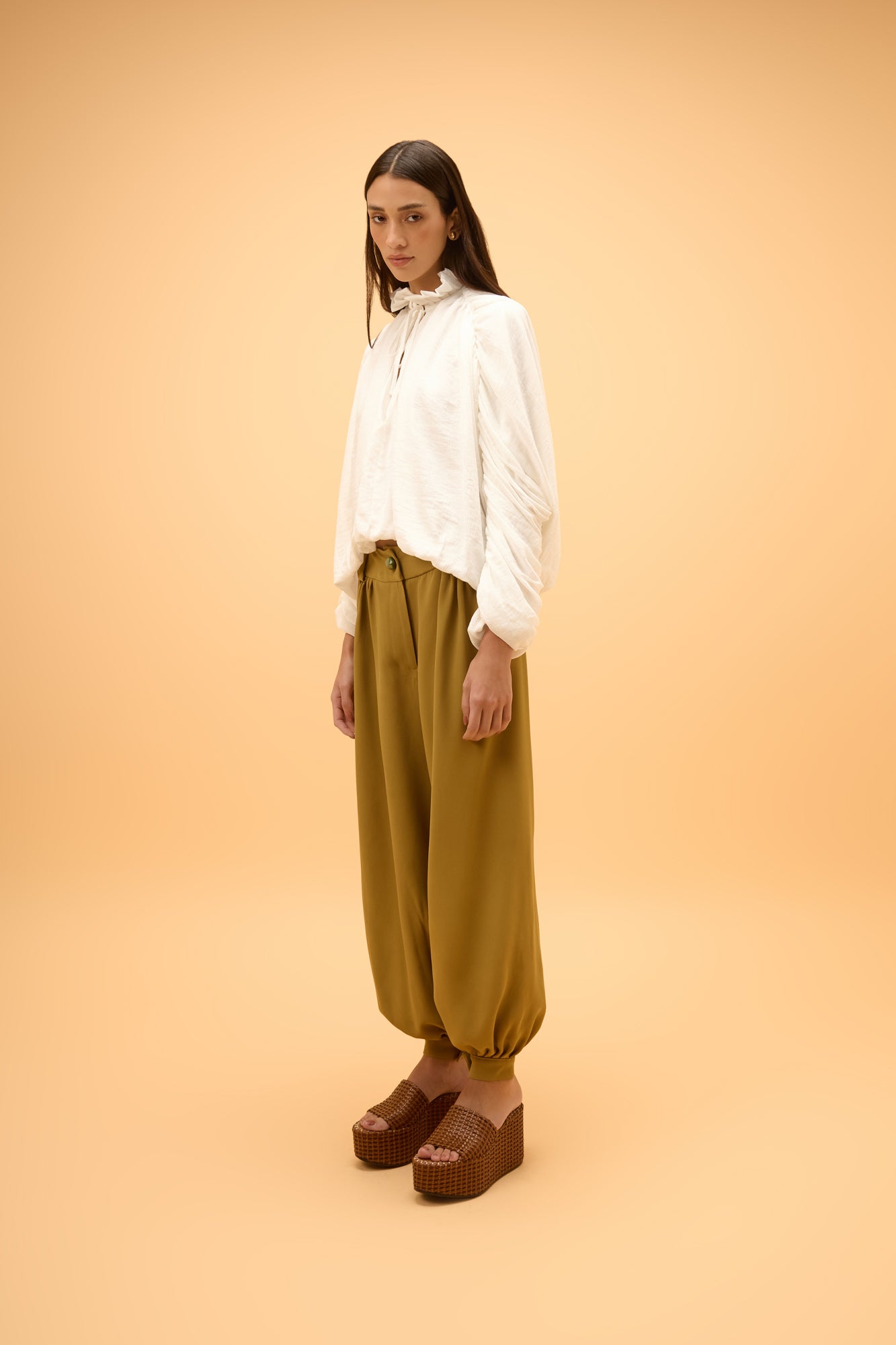 Blusa Ampla Manga Longa Balone Veraneio