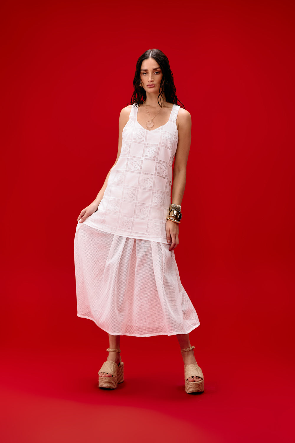Vestido Longo Brisa Rendada