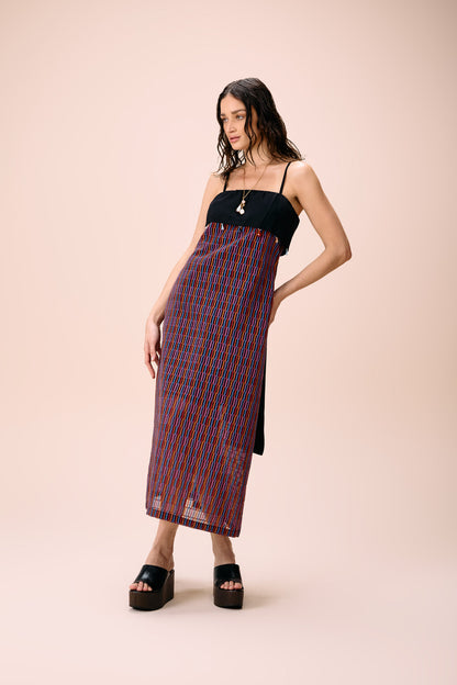 Vestido Longa Casinha Listrada