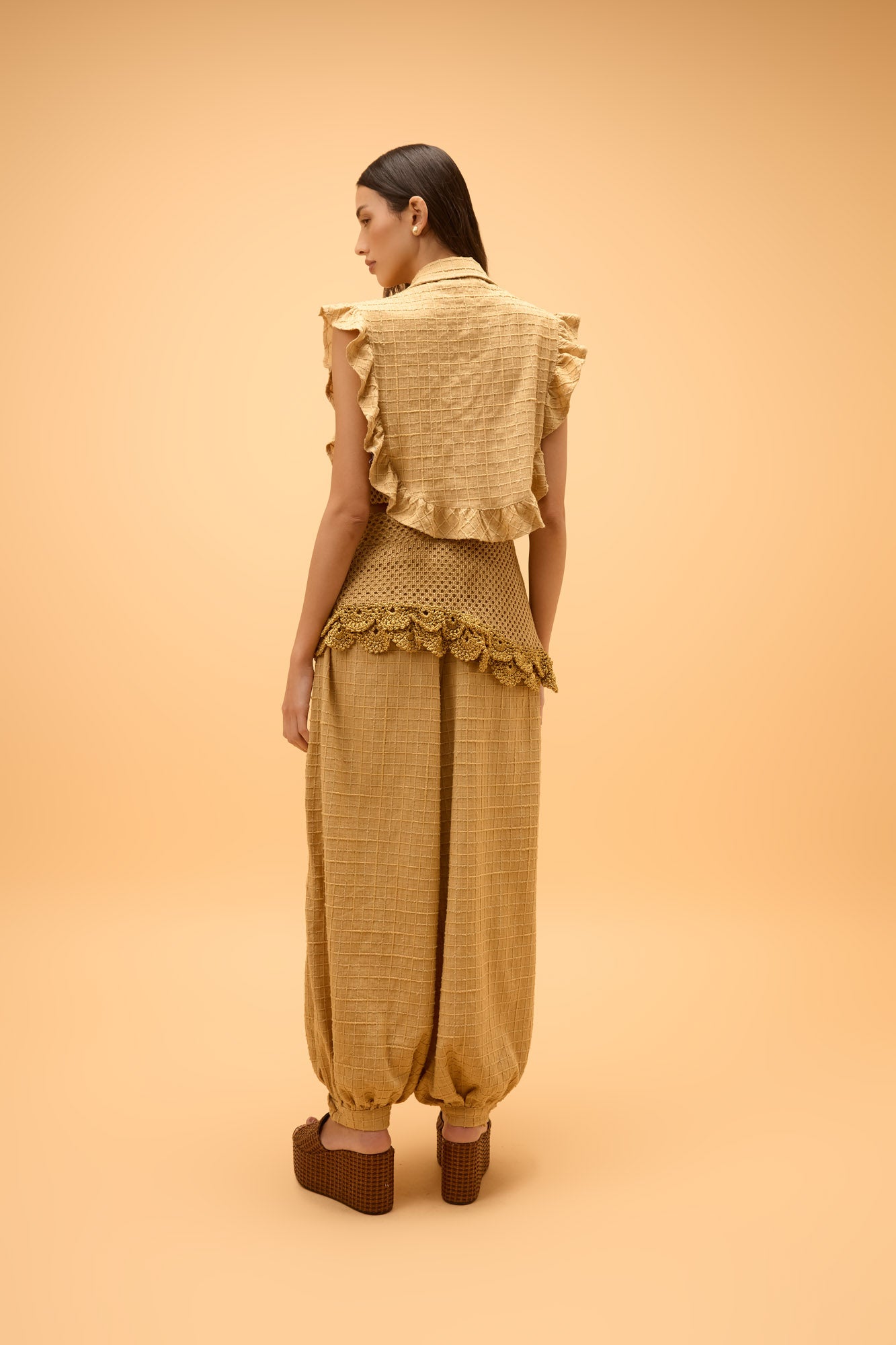 Calça Ampla Punho Barra Sereia