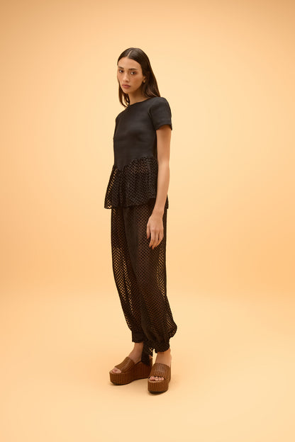 Blusa Canelada com Renda Lua