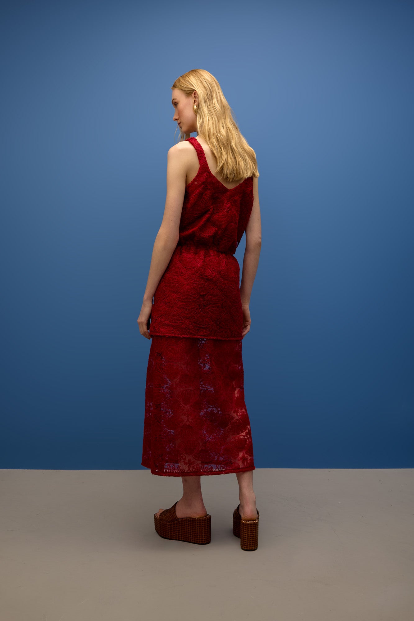 Vestido Alças com Cinto Conchas