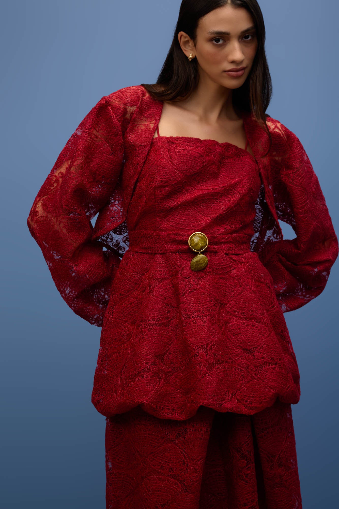 Bolero Manga Longa Conchas