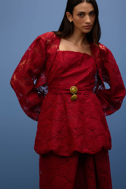 Bolero Manga Longa Conchas