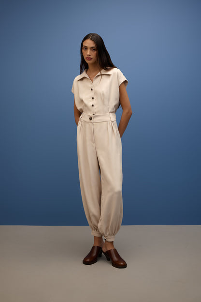 Blusa Pregas Crepe Horizonte