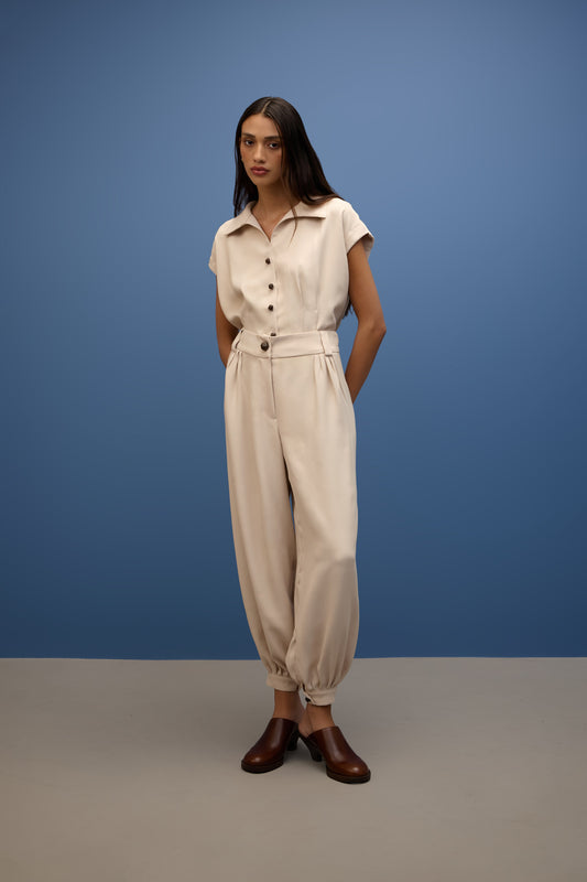 Blusa Pregas Crepe Horizonte