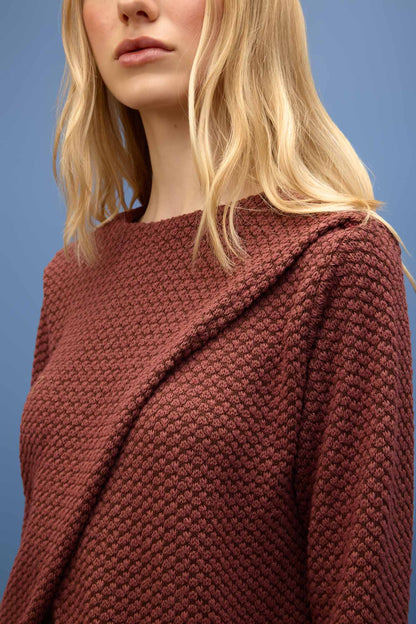 Blusa Manga Longa Transpasse Crochet Brisa