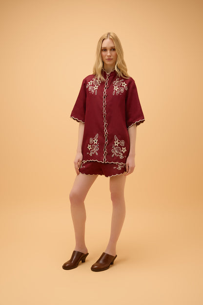 Shorts Basico Bordado Ilhas