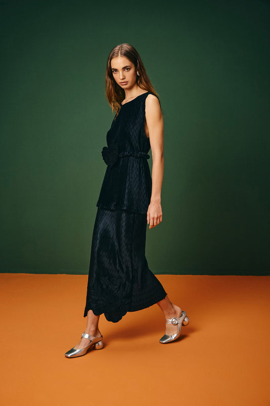 Saia Longa Plissada Candeias