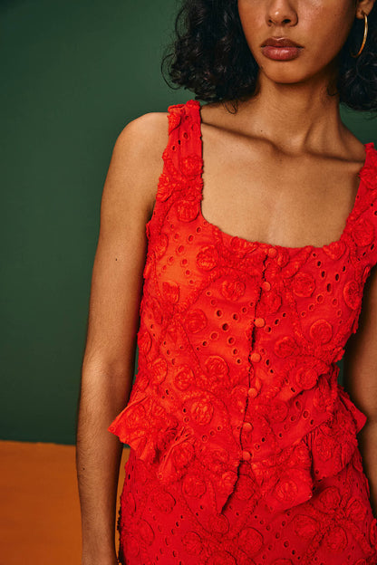 Blusa Babado e Botões Belo Jardim