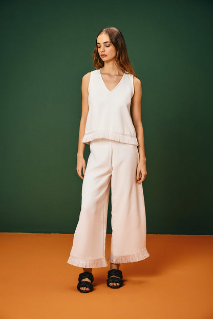 Calça Crepe Franja Jatiúca