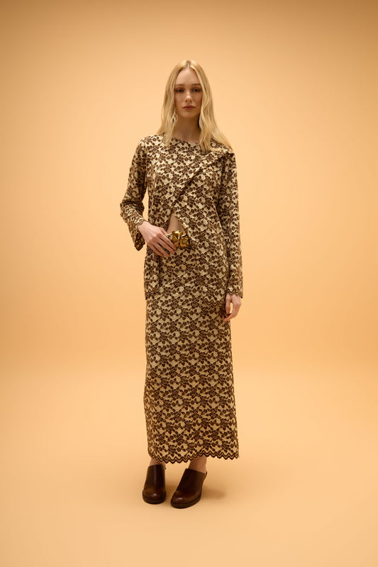 Blusa Manga Longa Recorte Encanto