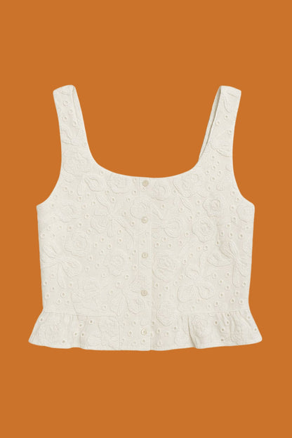 Blusa Babado e Botões Belo Jardim