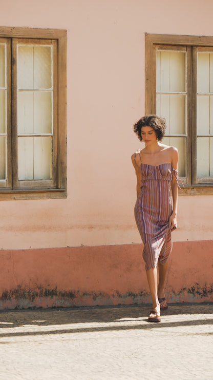 Vestido Longo Botões Crochet Olindina